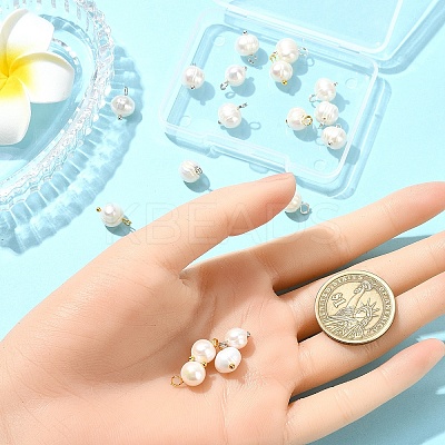 18Pcs 3 Colors Natural Cultured Freshwater Pearl Pendants PALLOY-YW00036-1