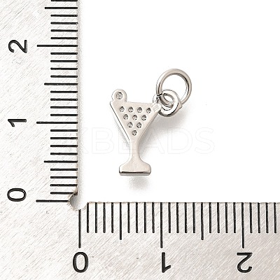 Brass Micro Pave Clear Cubic Zirconia Pendants KK-L225-009P-01-1