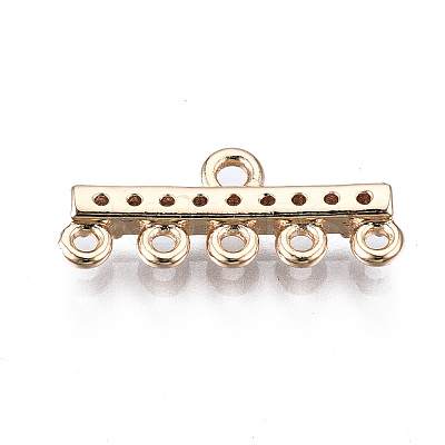 Brass Micro Pave Clear Cubic Zirconia Chandelier Component Links KK-S359-163-RS-1