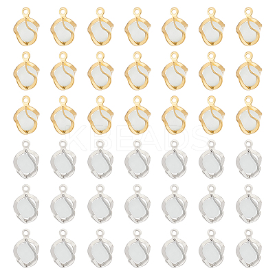 60Pcs 2 Colors Cat Eye Pendants STAS-UN0046-25-1