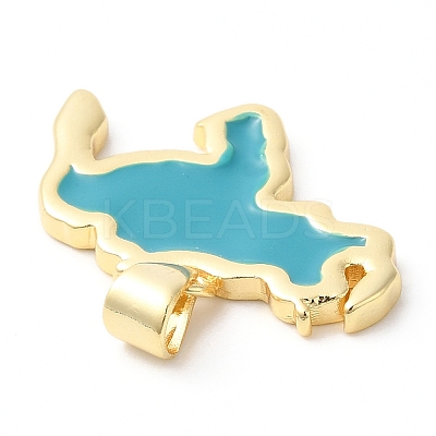 Eco-Friendly Rack Plating Brass Enamel Pendants KK-R143-03B-1