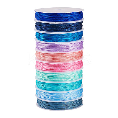 10Pcs 10 Colors Polyester Cord OCOR-TAC0040-01A-1