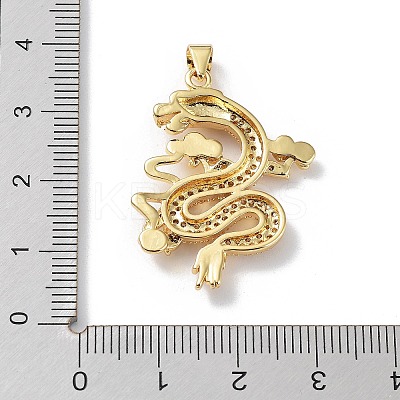 Rack Plating Brass Micro Pave Cubic Zirconia Pendants KK-Q797-11G-1
