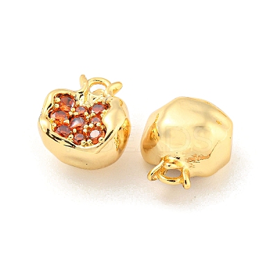 Brass Micro Pave Cubic Zirconia Pendants X-KK-K369-01G-06-1