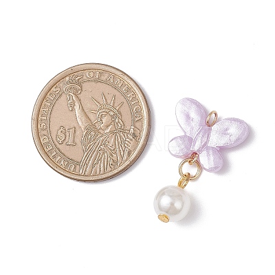 Opaque Acrylic Butterfly Pendants PALLOY-JF04289-02-1