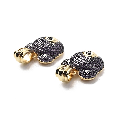 Brass Cubic Zirconia Pendants KK-G446-18G-05-1