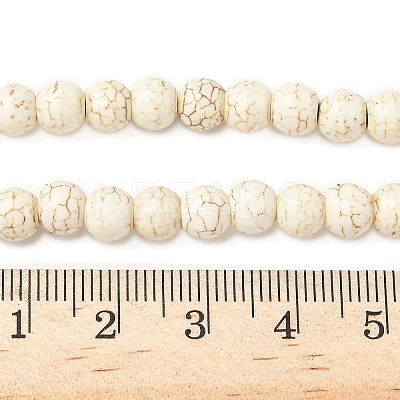 Synthetic Magnesite Beads Strands G-R016-A01-6mm-1