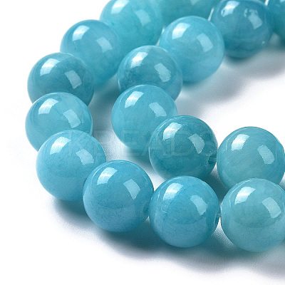 Natural Mashan Jade Round Beads Strands G-D263-6mm-XS28-1