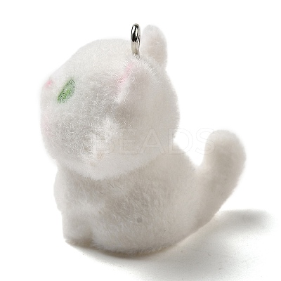 Flocky Resin Pendants RESI-E059-04C-1