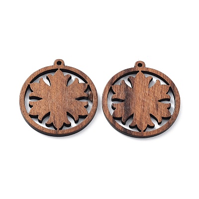 Walnut Wood Laser Cut Pendants WOOD-Q051-05C-1