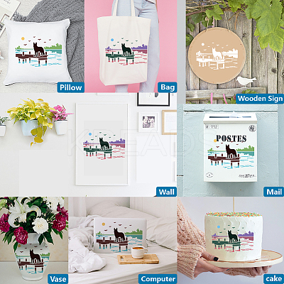 1Pc PET Hollow Out Drawing Painting Stencils DIY-MA0005-76B-1