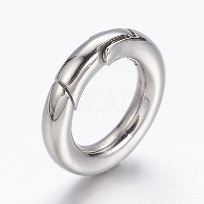 Tarnish Resistant 304 Stainless Steel Spring Gate Rings STAS-G134-13P-15mm-1