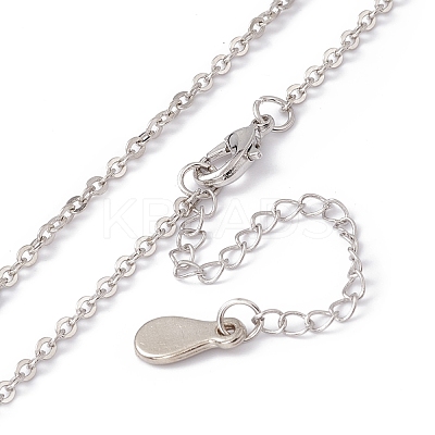 Sublimation Blank Aluminum Pendant Necklace NJEW-E020-02P-04-1