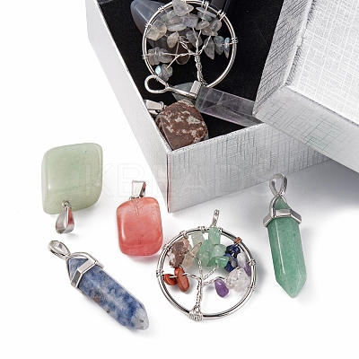DIY Gemstone Necklace Making Kit DIY-FS0003-53-1