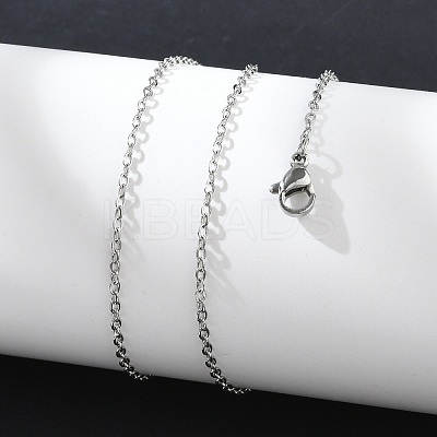 Non-Tarnish 304 Stainless Steel Cable Chain Necklace for Men Women NJEW-K245-014B-1