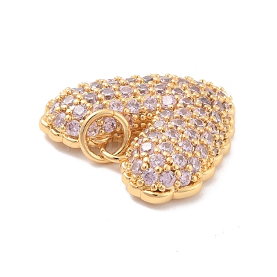 Eco-Friendly Brass Micro Pave Cubic Zirconia Pendants KK-K268-38G-1