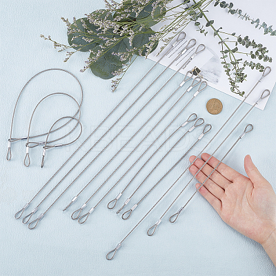 15Pcs 3 Styles Steel Wire Cord AJEW-GF0009-63-1