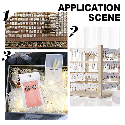 120Pcs Blank kraft Paper Earring Card Holder for Earring Display DIY-PH0009-96B-1