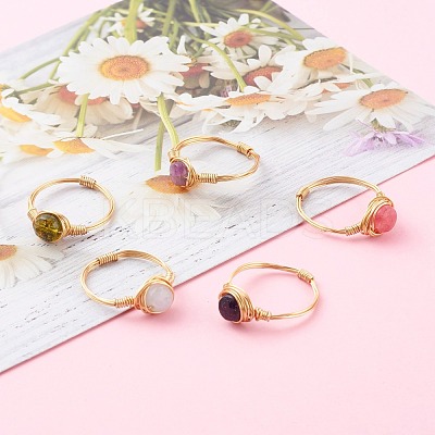 Natural & Synthetic Gemstone Finger Rings RJEW-JR00347-1
