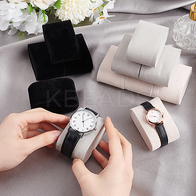 12Pcs 3 Styles Velvet Jewelry Watch Display Pillows BDIS-PH0001-09-1