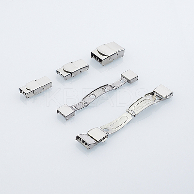 Rectangle 304 Stainless Steel Watch Band Clasps STAS-UN0009-57P-1