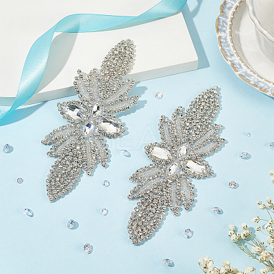 Flower Glass Seed Cloth Sew on Appliques PATC-WH0008-92A-1