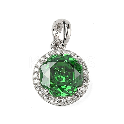925 Sterling Silver Pave Cubic Zirconia Pendants STER-B009-01A-01-1
