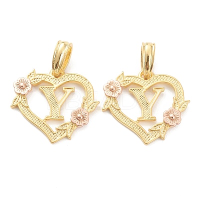 Real 18K Gold Plated Brass  Pendants KK-J042-43G-Y-1
