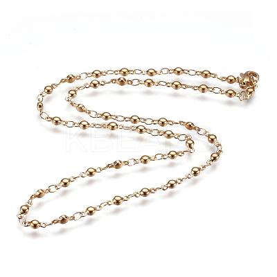 304 Stainless Steel Chain Necklaces STAS-P164-12G-1
