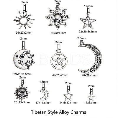 Tibetan Style Alloy Pendants TIBEP-CJ0001-08-1