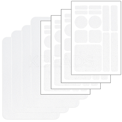 8Pcs 2 Styles PEVA Rubber Anti-Slip Hexagonal Phone Grip Tape Stickers for Phones AJEW-SP0002-64A-01-1