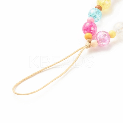 Word LOVE Acrylic Mobile Straps HJEW-JM00643-1