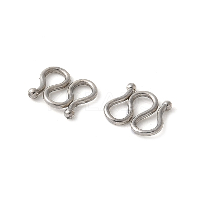 304 Stainless Steel S-Hook Clasps STAS-Z124-04E-P-1
