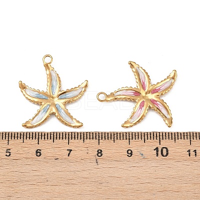 304 Stainless Steel Enamel Pendants Ion Plating(IP) STAS-P424-09G-1