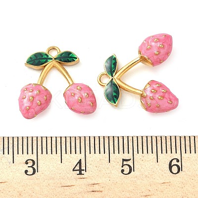 304 Stainless Steel Enamel Pendants STAS-H483-40A-G-1