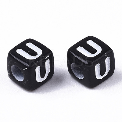 Opaque Acrylic Beads X-SACR-N002-01U-1