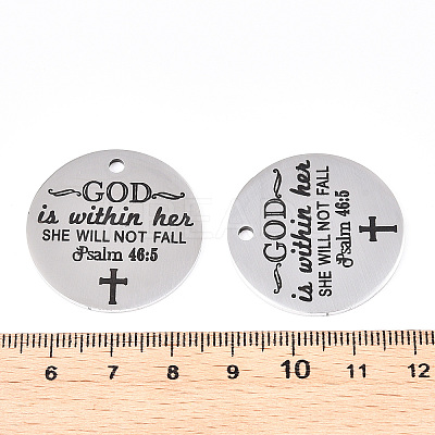 Non-Tarnish 201 Stainless Steel Pendants STAS-T064-38P-30-1