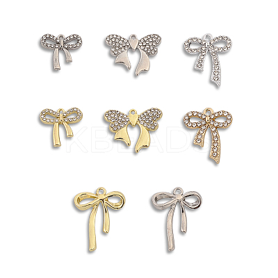 32Pcs 8 Styles Alloy Rhinestone Pendants FIND-SC0016-48-1