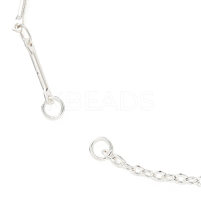 Brass Bar Link Chain & 304 Stainless Steel Cable Chain Bracelet Making AJEW-JB01421-03-1