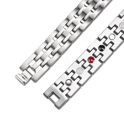 304 Stainless Steel Panther Chain Watch Band Bracelets JB675A-1