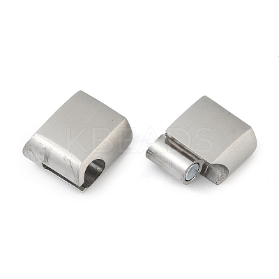 Tarnish Resistant 316 Surgical Stainless Steel Magnetic Clasps with Glue-in Ends STAS-F269-02P-01-1