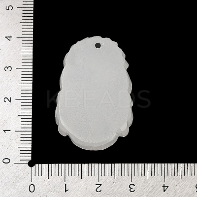 Natural White Jade Carved Pendants G-S384-01B-1