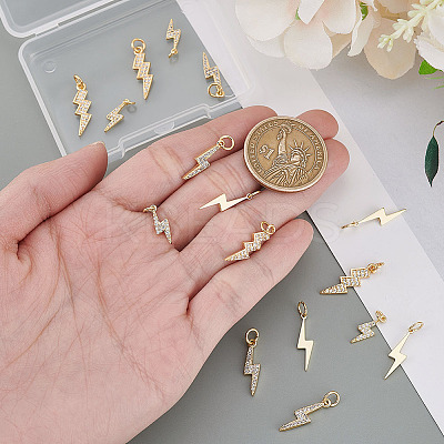 16Pcs 4 Styles Brass Pendants KK-GA0001-74-1