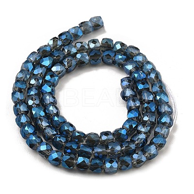 Electroplate Transparent Glass Beads Strands GLAA-C029-03A-06-1