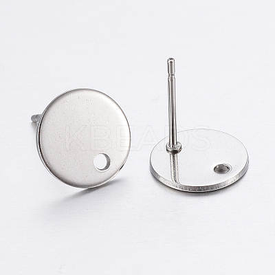 Non-Tarnish 304 Stainless Steel Stud Earring Findings X-STAS-P198-25-12mm-1