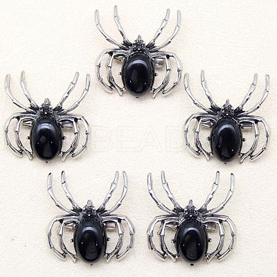 Natural Obsidian Pendants PW-WG35787-25-1