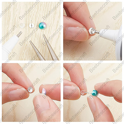 20Pcs 925 Sterling Silver Round Flat Pad Stud Earring Findings DIY-BBC0001-81-1