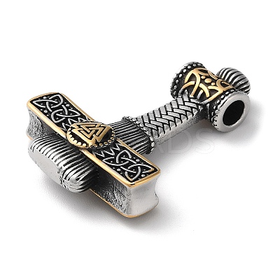 Ion Plating(IP) Viking 304 Stainless Steel Pendants STAS-D014-07AG-1