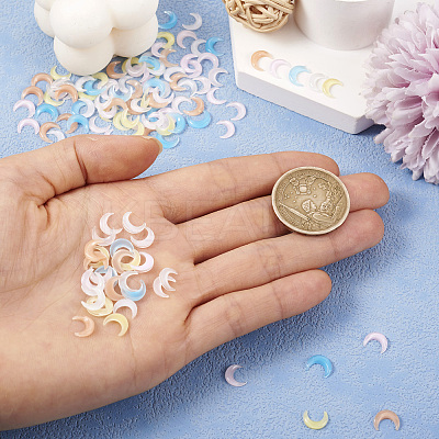 120Pcs 6 Colors Resin 3D Moon Cabochons MRMJ-TA0001-31-1