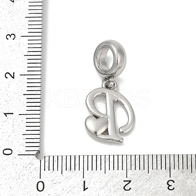 Brass European Dangle Charms KK-Z097-01P-GP-1